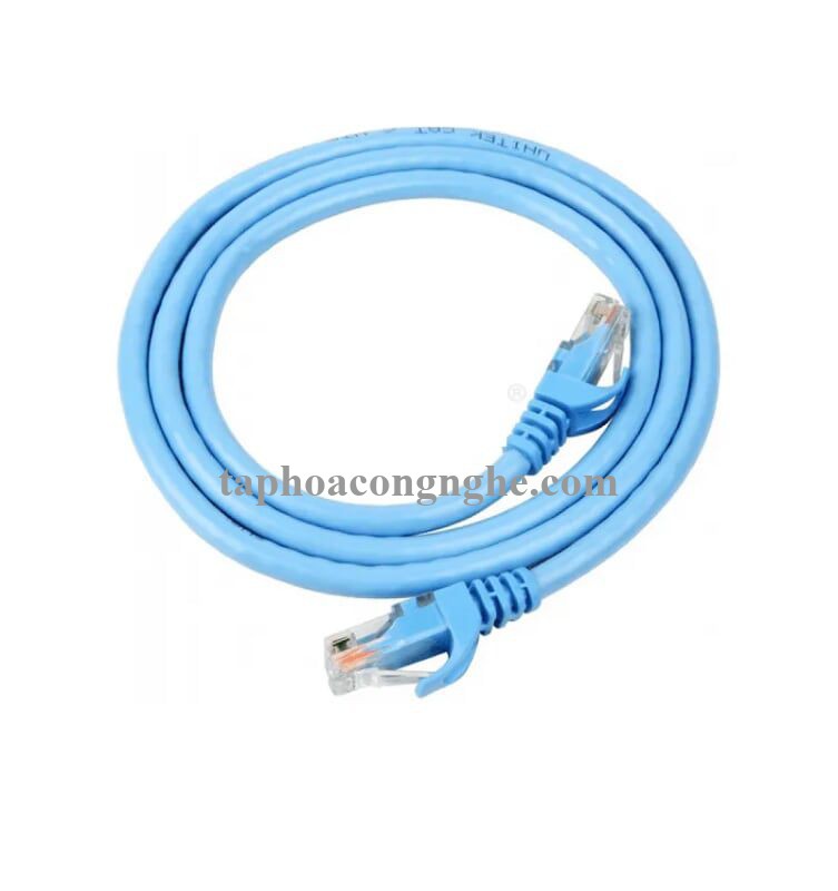 Unitek 95609 Y-C812ABL chuẩn cat6 dây tròn 5M Màu Xanh Cáp Mạng UTP 30095609